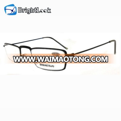 Mini clear lens small frame metal ultra slim reading glasses