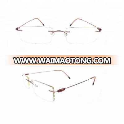 Hot sale in stock high-end ladies optical titanium glasses frame