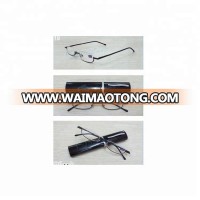 Metal reading glasses with aluminum case ,mini reading glasses with pen case thin reading glasses