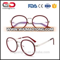 Fashion Metal Round optical glasses frame Women Vintage High Quality Reading Glasses Classic Optical Computer Eyewear Oculos