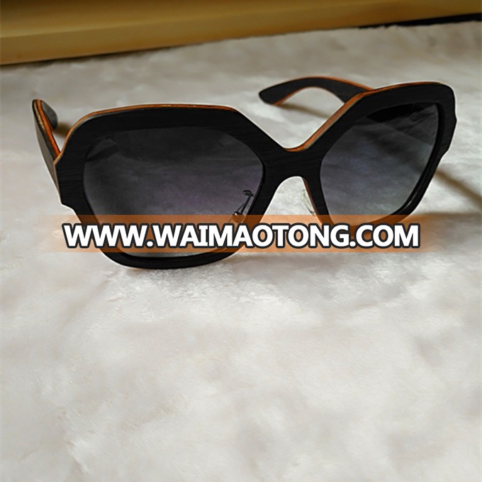 High Quality Custom engraved logo fashion polarized wooden sunglasses